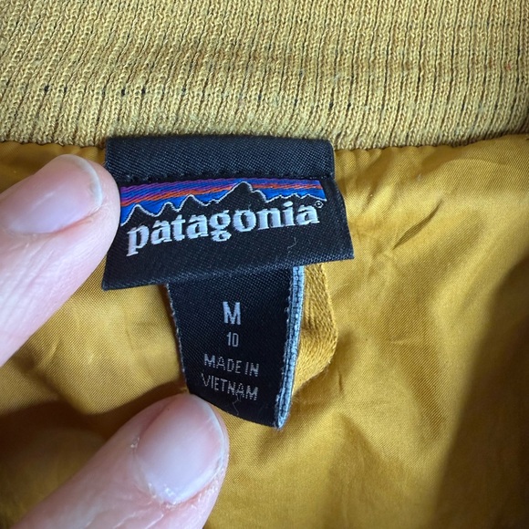 Patagonia Kids' Retro-X Bomber Jacket Yellow Unisex Casual Fleece Medium (10) - Picture 4 of 11